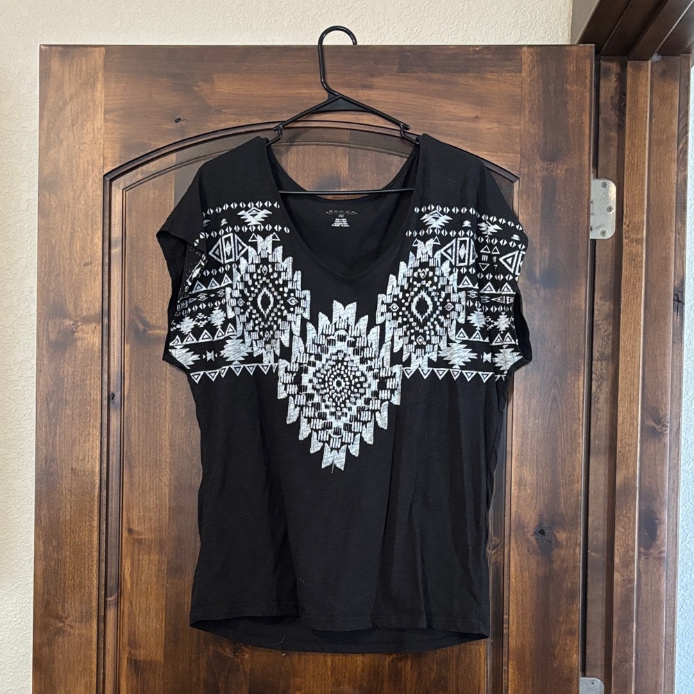 Black and White Roper Top